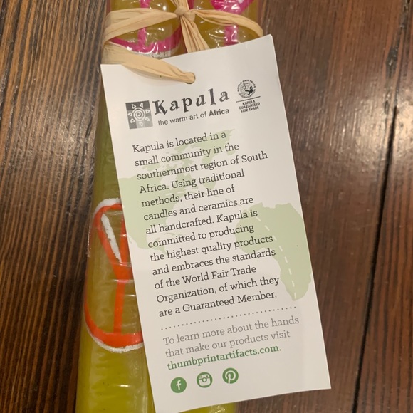 Two Peace Sign Tapered Candles - Picture 4 of 4